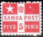 Collectible Postage Stamp from Samoa 1895 5d Dull Red SG72 Fine Mtd Mint