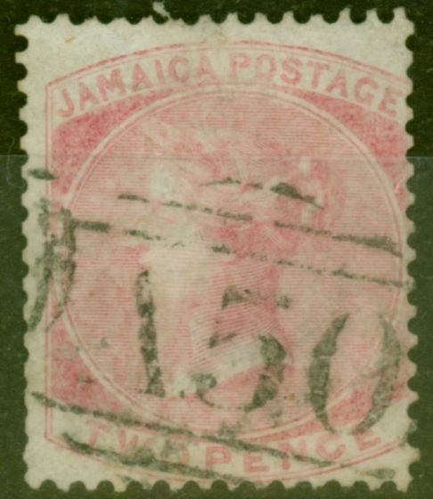 Collectible Postage Stamp from Jamaica 1860 2d Rose SG2 Ave Used