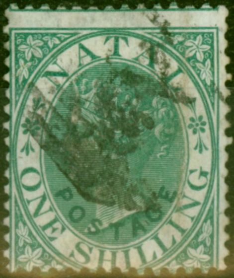 Rare Postage Stamp Natal 1870 1s Green SG59 Good Used