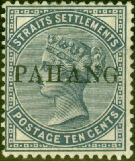 Valuable Postage Stamp from Pahang 1889 10c Slate SG3 Good Mounted Mint