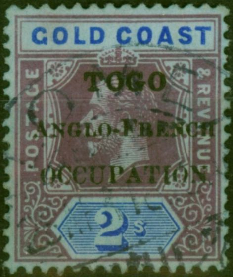 Togo 1916 2s Purple & Blue-Blue SGH54 Fine Used King George V (1910-1936) Collectible Stamps