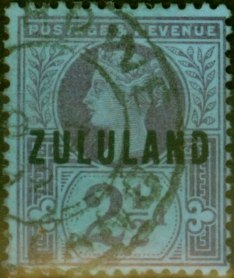 Collectible Postage Stamp Zululand 1891 2 1/2d Purple-Blue SG4 Fine Used (2)