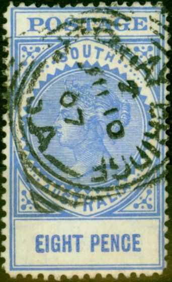 Rare Postage Stamp from South Australia 1905 Bright Ultramarine SG285a Value Closer Fine Used