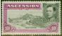 Rare Postage Stamp from Ascension 1938 10s Black & Brt Purple SG47 Fine Lightly Mtd Mint