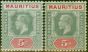 Rare Postage Stamp Mauritius 1913 5c Both Shades SG196 & SG196a Fine VLMM