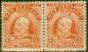 Valuable Postage Stamp from New Zealand 1910 1s Vermilion SG399 P.14 Fine Lightly Mtd Mint Pair