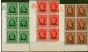 Old Postage Stamp Tangier 1934 Set of 3 SG235-237 V.F MNH Control Corner Blocks of 6