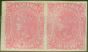 Collectible Postage Stamp from Tasmania 1891 1d Pink SG164a Imperf Pair Worn Impression Fine Mtd Mint