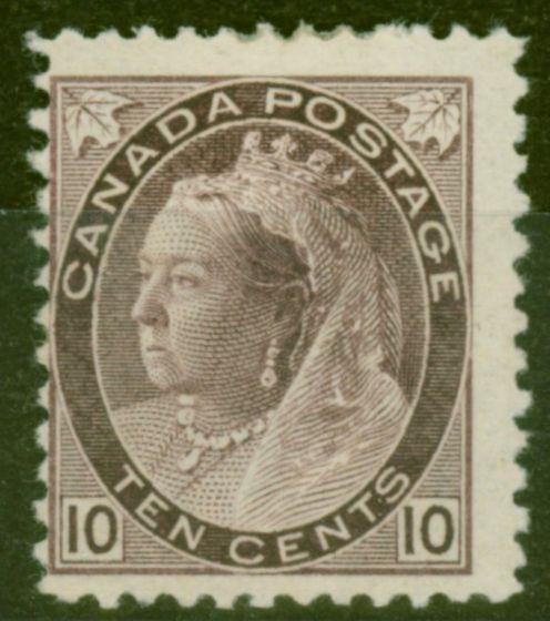 Old Postage Stamp from Canada 1898 10c Dp Brownish Purple SG164 Fine & Fresh Mtd Mint