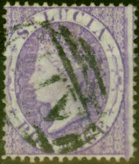 Collectible Postage Stamp St Lucia 1876 Mauve SG17 Fine Used