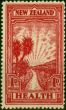 Collectible Postage Stamp New Zealand 1932 1d & 1d Carmine SG553Var 'Line of Colour Extending from Tree