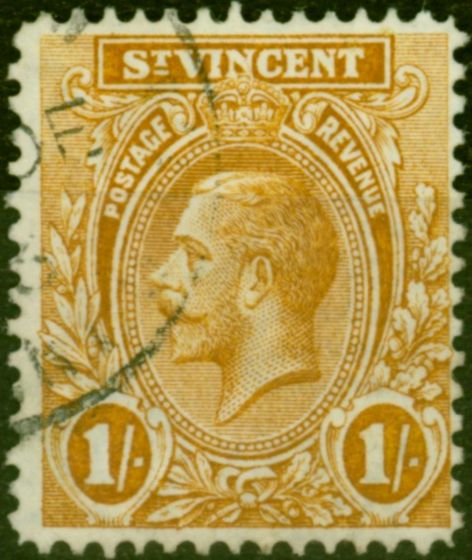 Collectible Postage Stamp St Vincent 1927 1s Ochre SG138a Fine Used (2)