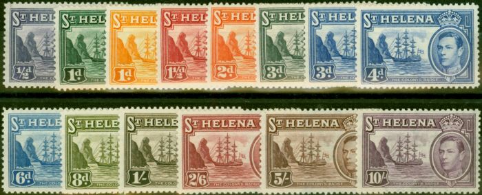 St Helena 1938-40 Set of 14 SG131-140 Fine LMM (2)
