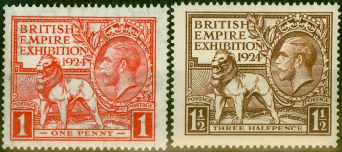 Collectible Postage Stamp from GB 1924 Exhibition Set of 2 SG430-431 Fine MNH