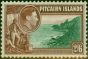 Old Postage Stamp Pitcairn Islands 1940 2s6d Green & Brown SG8 Fine MM