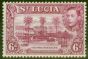 Valuable Postage Stamp from St Lucia 1938 6d Claret SG134 P.13.5 Fine Very Lightly Mtd Mint