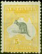 Old Postage Stamp from Australia 1918 5s Grey & Pale Yellow SG42c Good Very Lightly Mtd Mint