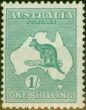 Old Postage Stamp Australia 1929 1s Blue-Green SG109 Fine & Fresh LMM