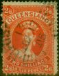 Collectible Postage Stamp Queensland 1895 2s6d Vermilion SG162 Fine Used