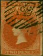 Collectible Postage Stamp from South Australia 1858 2d Orange-Red SG7 Fine Used