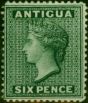 Rare Postage Stamp Antigua 1872 6d Blue-Green SG15y 'Wmk Inverted & Reversed' V.F & Fresh MM Rare