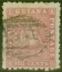 Collectible Postage Stamp from British Guiana 1871 8c Brownish Pink SG96 P.10 Fine Used