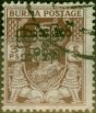 Collectible Postage Stamp from Burma 1947 3p Brown SG68Var Opt Double Fine Used