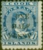 Collectible Postage Stamp from Cook Islands 1899 1/2d on 1d Blue SG21 Fine Mounted Mint