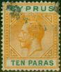 Valuable Postage Stamp Cyprus 1921 10pa Orange-Green SG85 Good Used