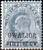 Valuable Postage Stamp from Gwalior 1905 3a Slate-Grey SG46afe Tall R V.F MNH