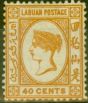 Old Postage Stamp from Labuan 1893 40c Brown-Buff SG47a Fine Mtd Mint (7)