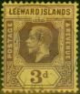 Valuable Postage Stamp Leeward Islands 1913 3d Purple-Yellow SG51 Fine Used