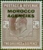 Rare Postage Stamp Morocco Agencies 1907 2s6d Dull Purple SG38a Fine LMM
