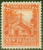 Old Postage Stamp from New Zealand 1941 2d Orange SG580d P.14 x 15 Fine Lightly Mtd Mint