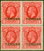 Valuable Postage Stamp from Tangier 1934 1d Scarlet SG236 V.F MNH Block of 4