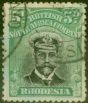 Valuable Postage Stamp from Rhodesia 1913 5d Black & Brt Green SG227 Die II Good Used