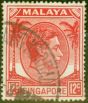 Valuable Postage Stamp from Singapore 1952 12c Scarlet SG22a Very Fine Used