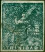 Collectible Postage Stamp Trinidad 1858 (1d) Very Deep Greenish Blue SG17 Fine Used Rare Early Classic