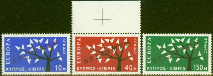 Collectible Postage Stamp from Cyprus 1963 Europa Specimen Set of 3 SG224s-226s Fine MNH