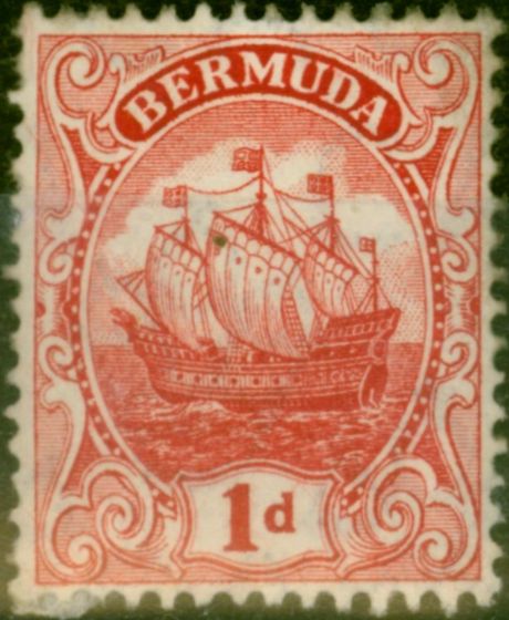 Collectible Postage Stamp Bermuda 1910 1d Red SG46 Fine LMM