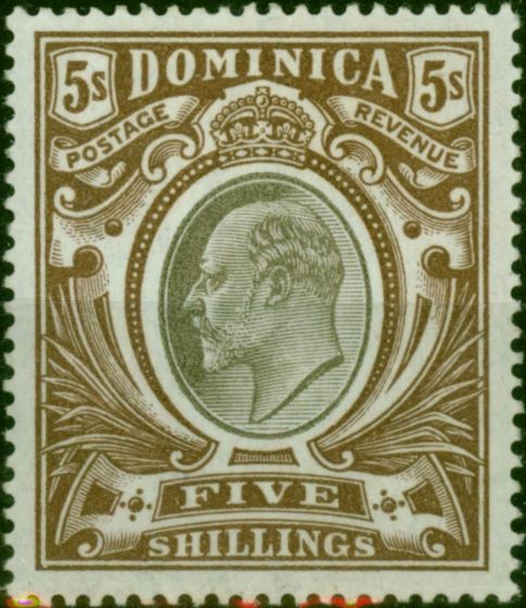 Dominica 1903 5s Black & Brown SG36 V.F VLMM  King Edward VII (1902-1910) Collectible Stamps