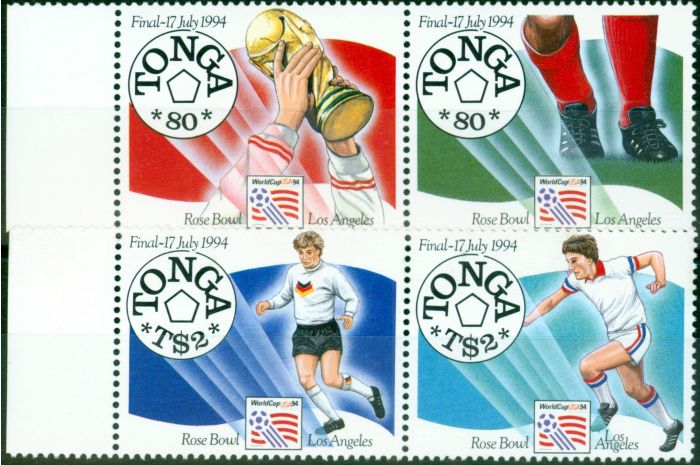 Collectible Postage Stamp from Tonga 1994 World Cup set of 4 SG1271-1274 V.F MNH