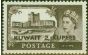 Valuable Postage Stamp from Kuwait 1957 2R on 2s6d Black-Brown SG107a Type II V.F Very Lightly Mtd Mint