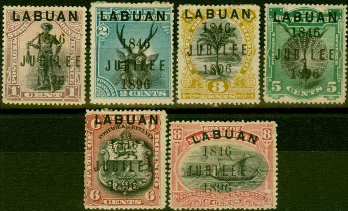 Collectible Postage Stamp Labuan 1896 Jubilee Set of 6 SG83-88 Good MM