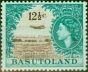 Rare Postage Stamp Basutoland 1964 12 1-2c Brown & Turquoise-Green SG90 Fine LMM