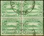 Valuable Postage Stamp British Solomon Islands 1908 1/2d Green SG8 Superb Used Block of 4 'TULAGO' CDS
