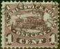 Valuable Postage Stamp New Brunswick 1860 1c Purple SG8 Fine Used