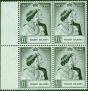 Collectible Postage Stamp Virgin Islands 1949 RSW £1 Black SG125 Superb MNH Block of 4