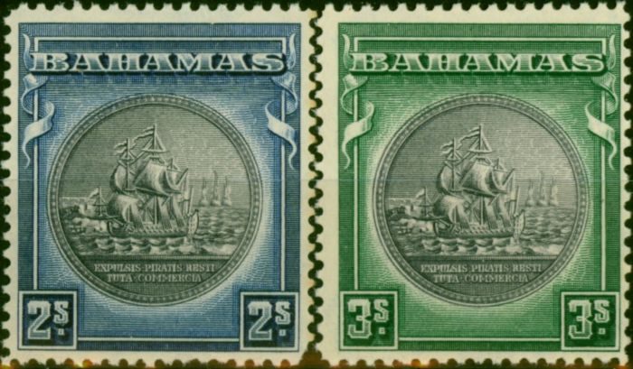 Rare Postage Stamp Bahamas 1931 Set of 2 SG131-132 Fine MM