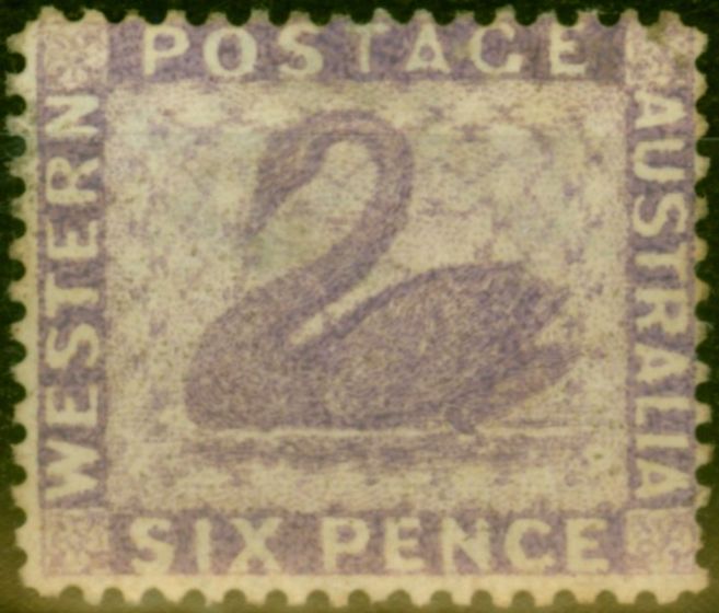 Valuable Postage Stamp from Western Australia 1884 6d Lilac SG80 P.14 Fine Mtd Mint